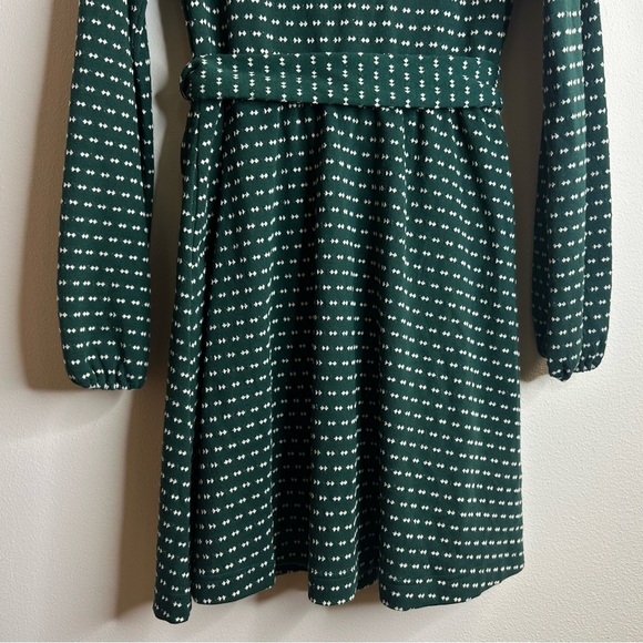 Maeve Anthropolagie M NWT Dark Green Patterned Long Sleeve Dress Party Holiday - Picture 10 of 13